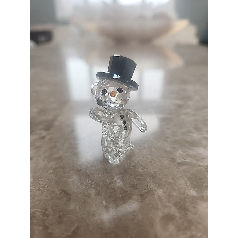 Swarovski Kris Bear Snowman Annual Edition 2015 Crystal Figurine 5136370 Top Hat